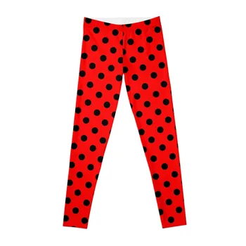 Červené a Čierne bodky | Lienka Vzor | Halloween Oblečenie, Legíny telocvični legíny dámske pančuchové nohavice